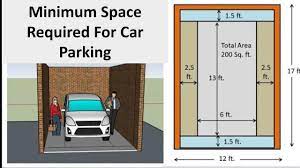 How many feet required for car parking